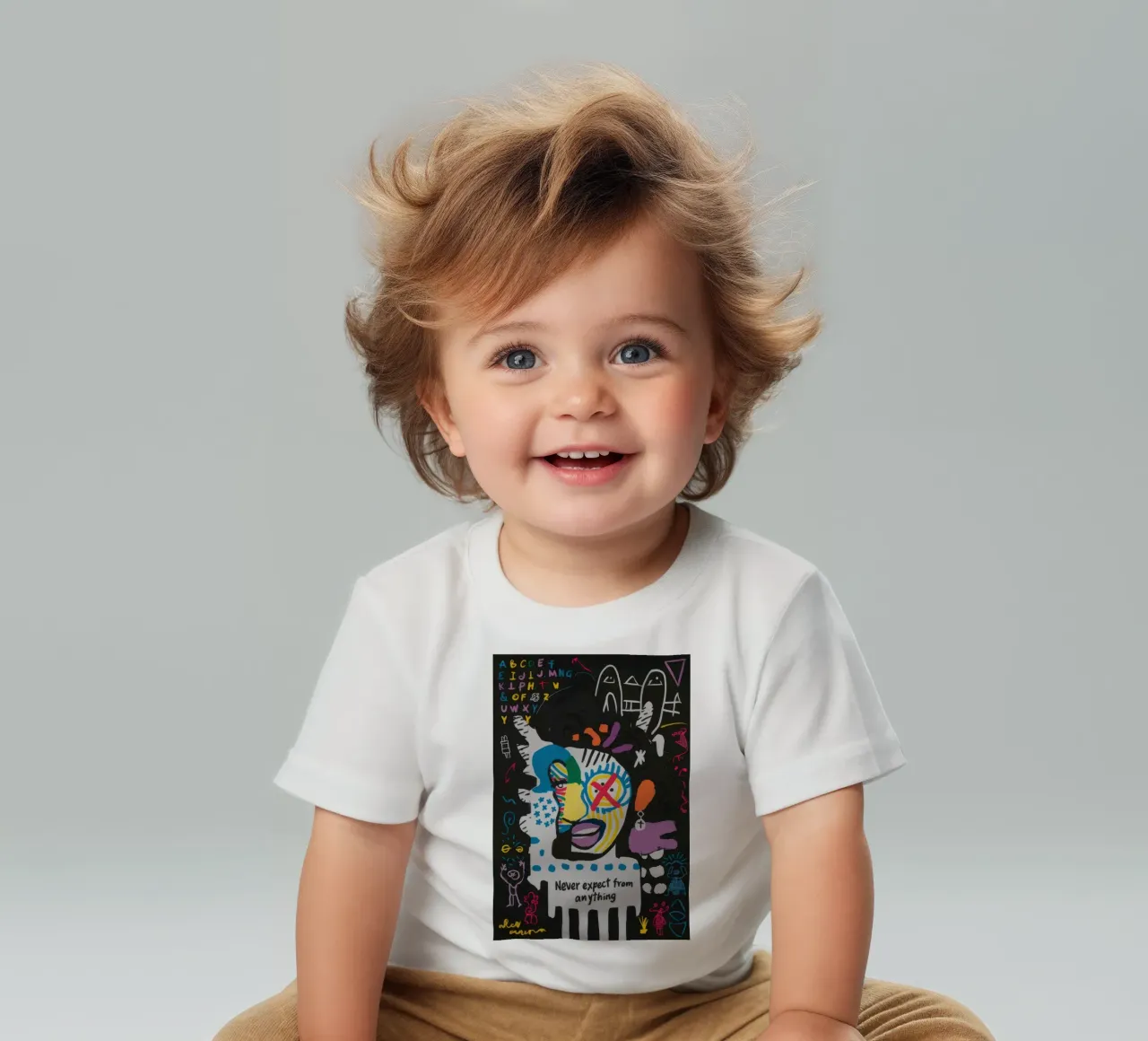 Expect Nothing Abstract baby t-shirt by Muse Fragments