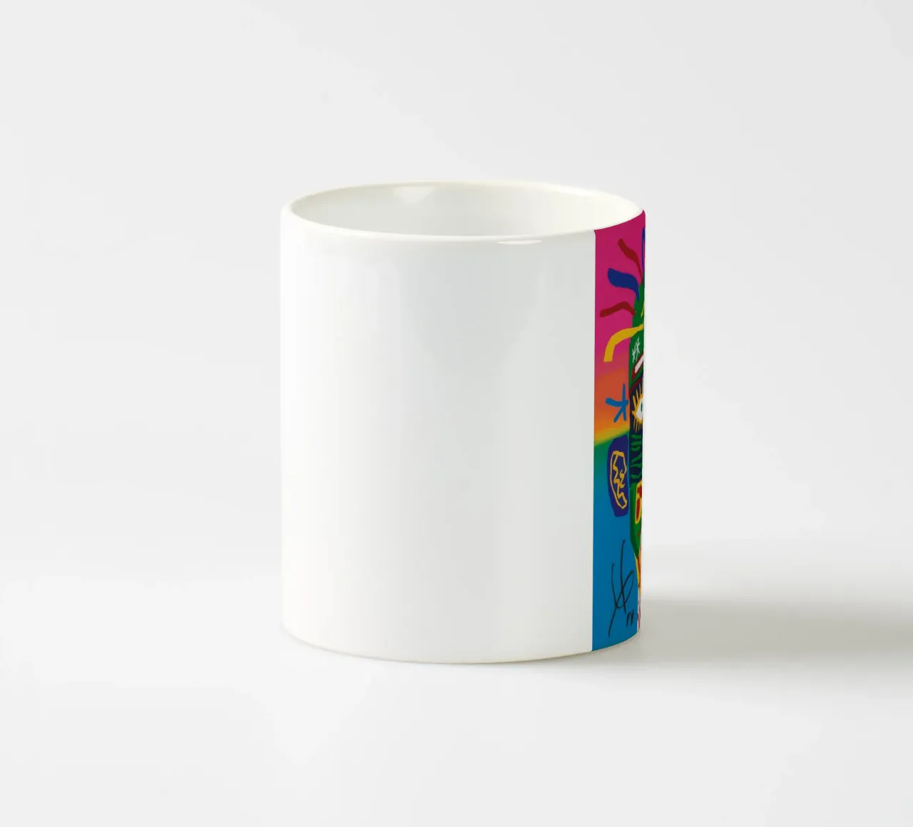 Testa coronata verde tazza in ceramica da Muse Fragments