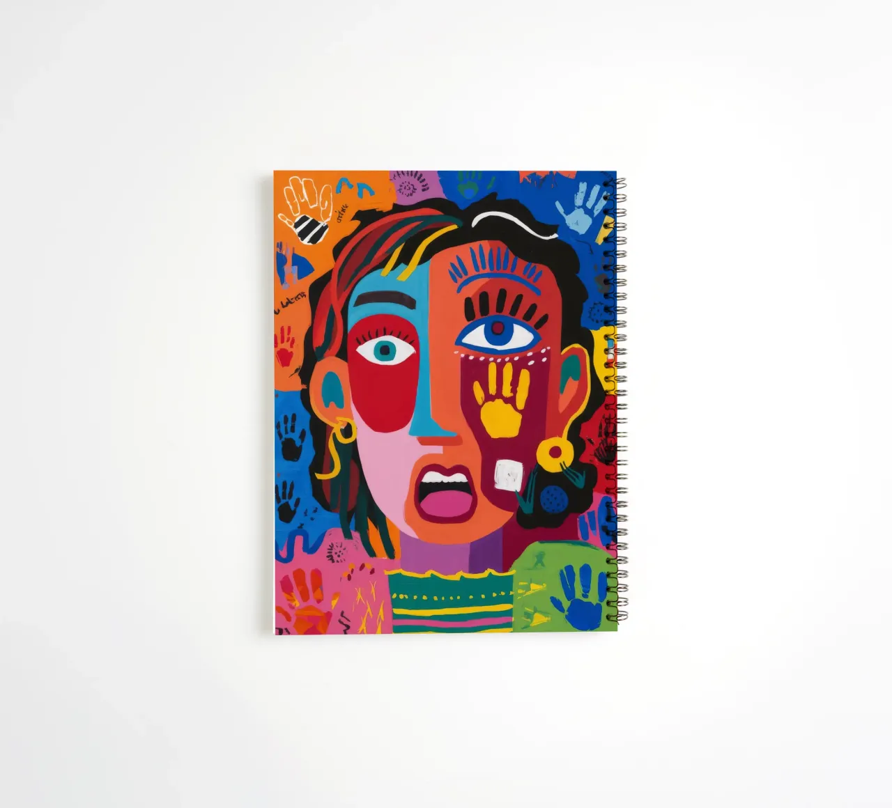 Empreintes de mains colorées carnet à spirale de Muse Fragments