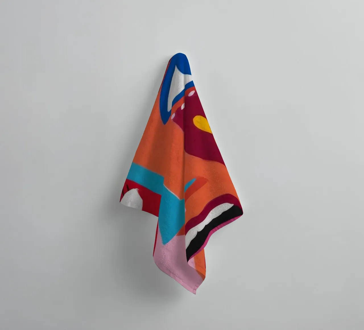 Impronte colorate del viso asciugamano da bagno da Muse Fragments