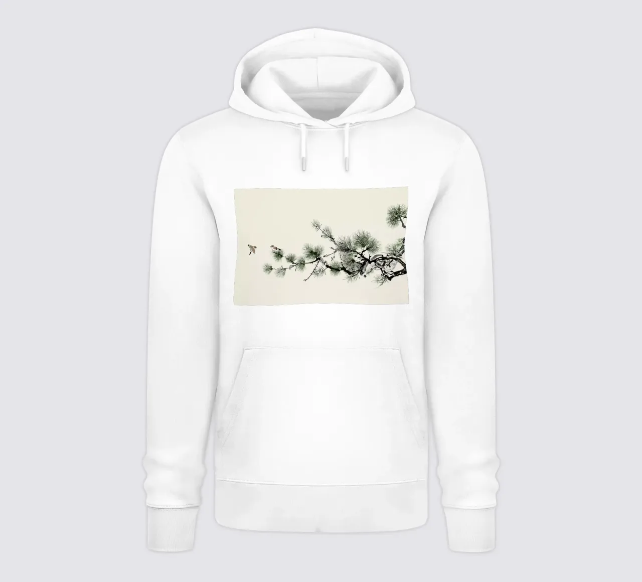 Birds and Pine felpa con cappuccio da Flora & Fauna