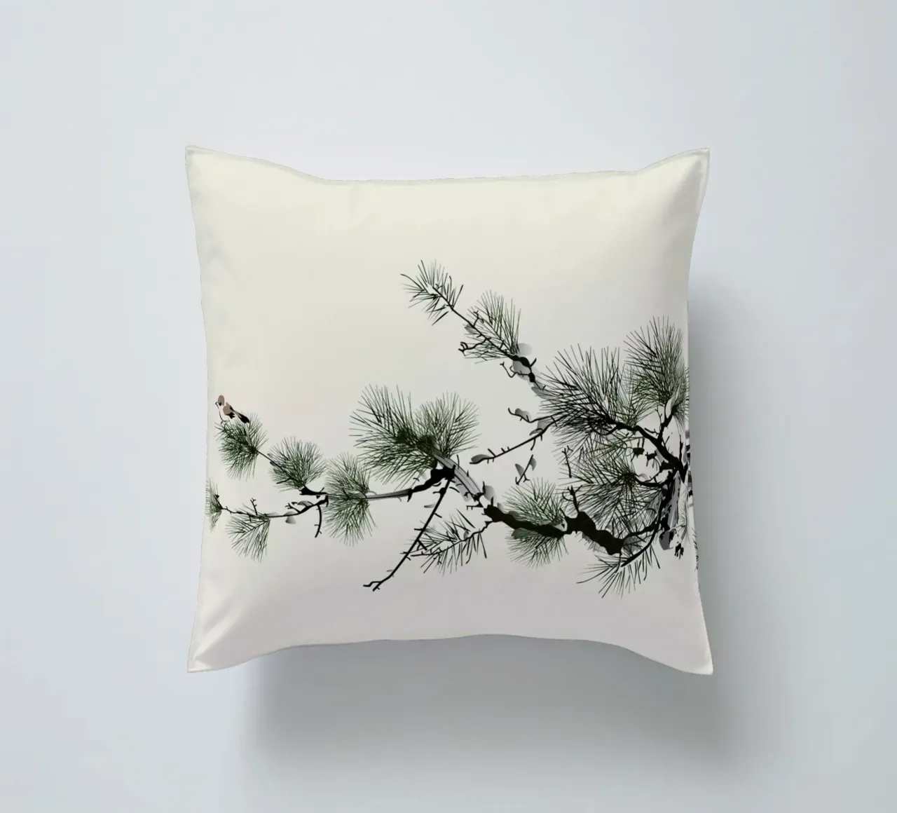 Birds and Pine decorative cushion by Flora & Fauna
