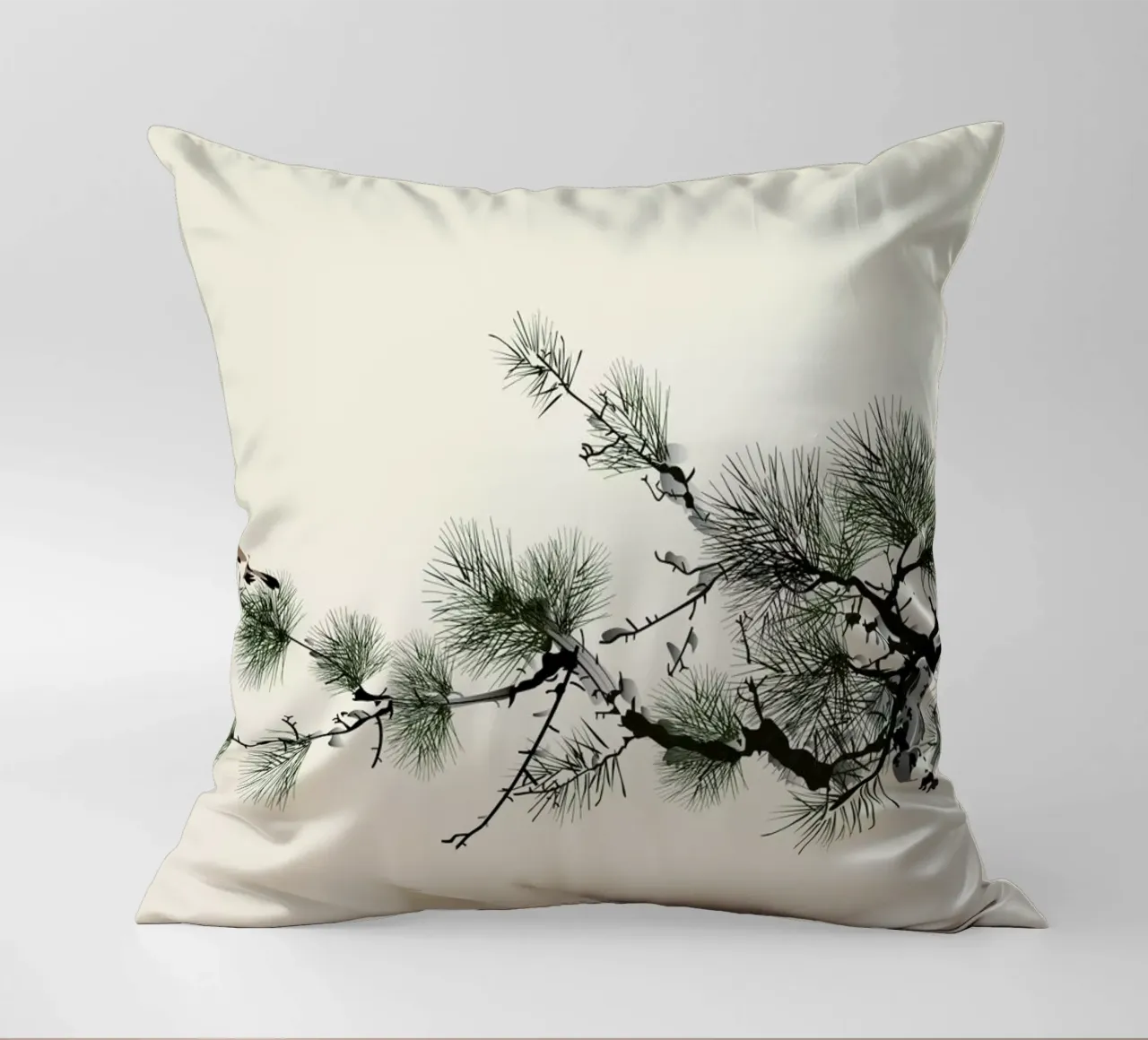 Birds and Pine decorative cushion by Flora & Fauna