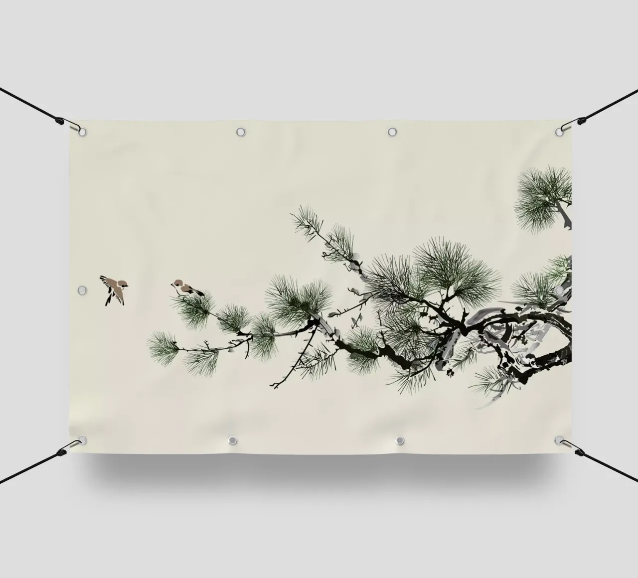 Birds and Pine telo in pvc da Flora & Fauna