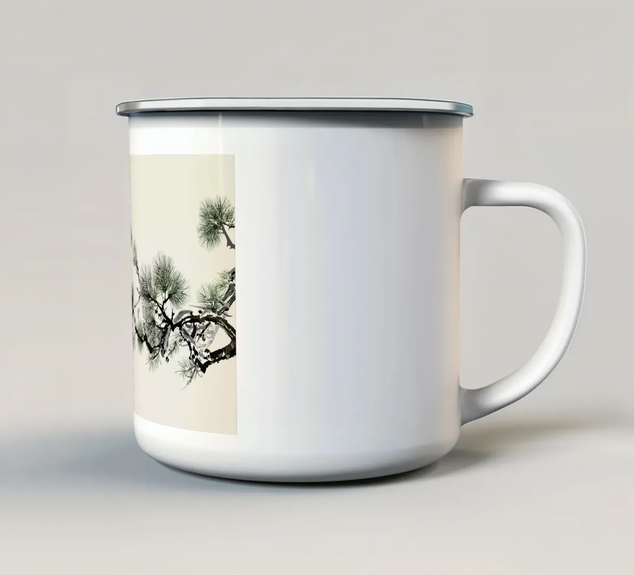 Birds and Pine tazza in smalto da Flora & Fauna