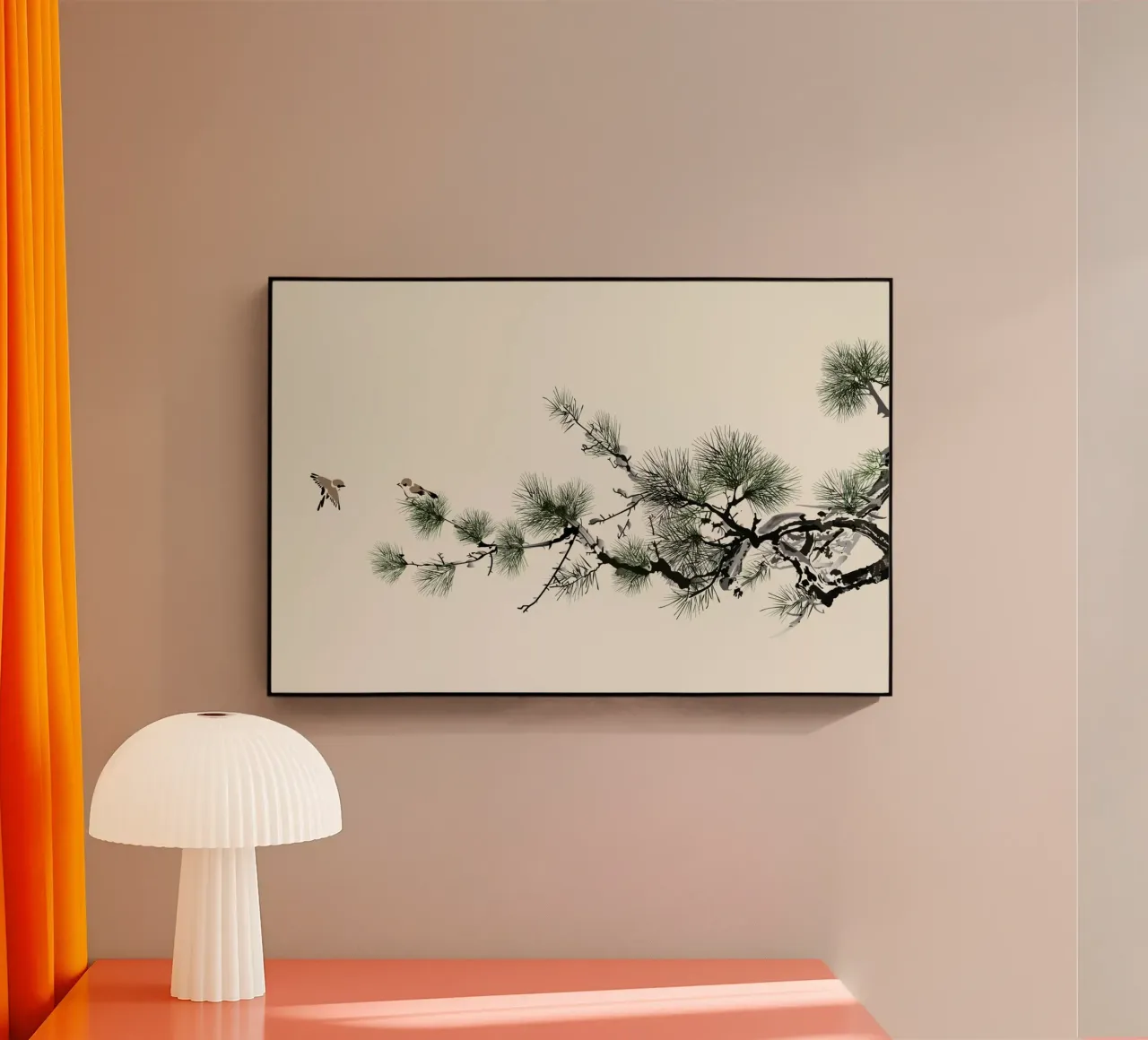 Birds and Pine plexiglass da Flora & Fauna