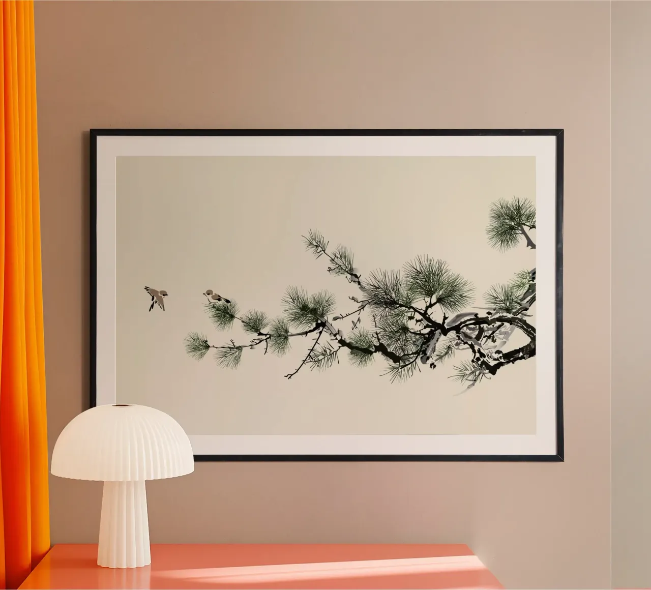 Birds and Pine carta hahnemühle da Flora & Fauna