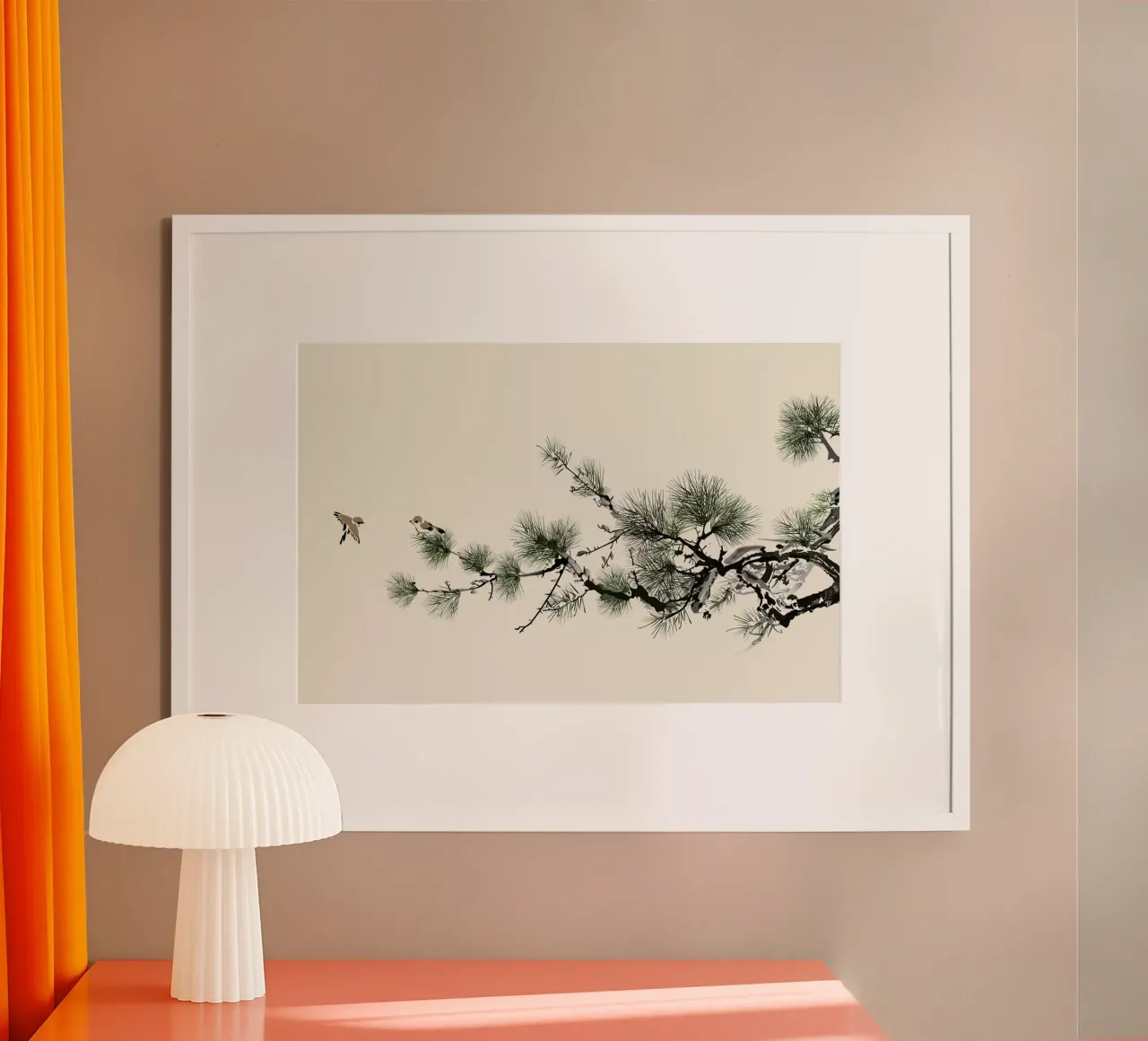 Birds and Pine carta hahnemühle da Flora & Fauna