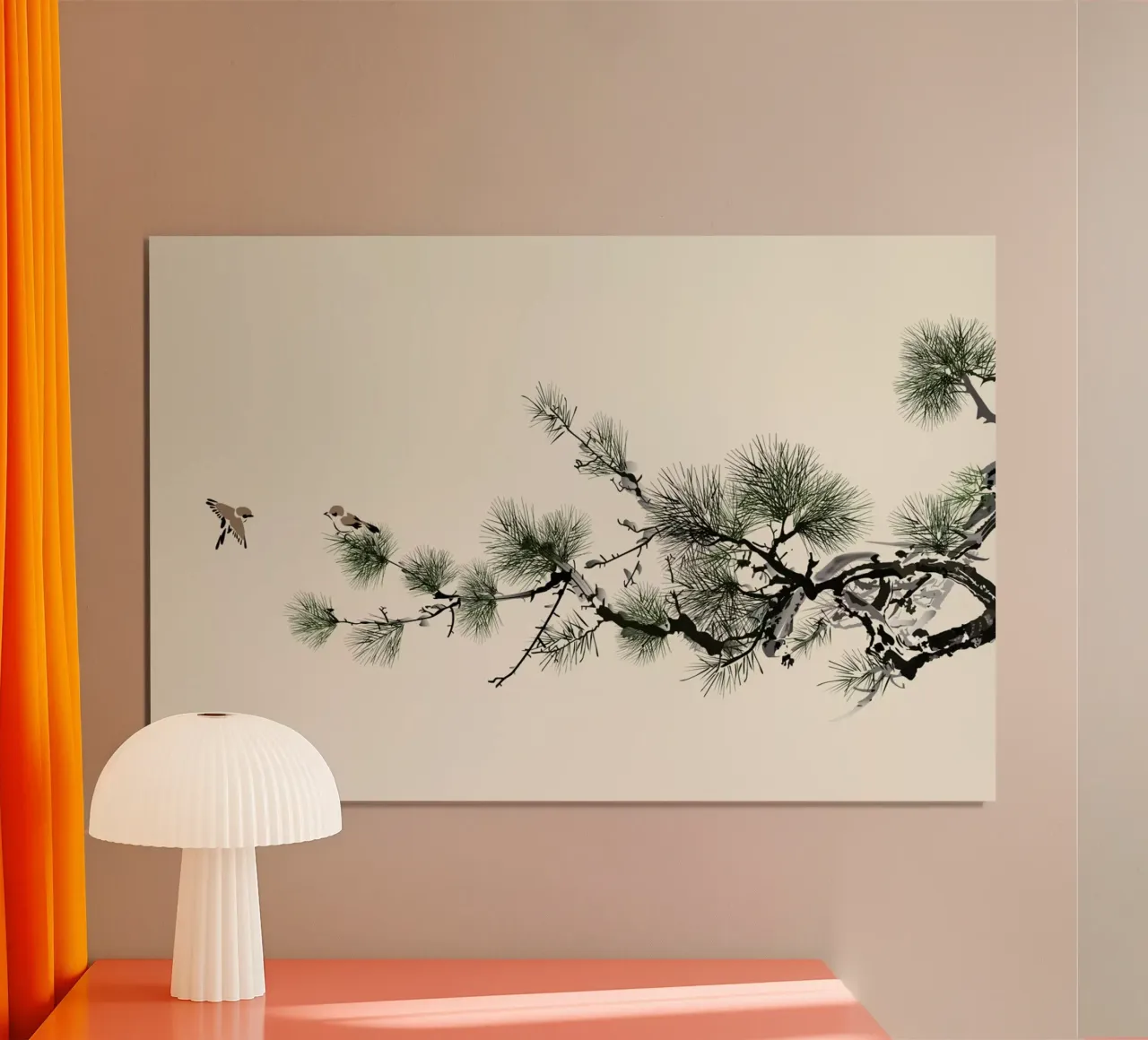 Birds and Pine carta hahnemühle da Flora & Fauna