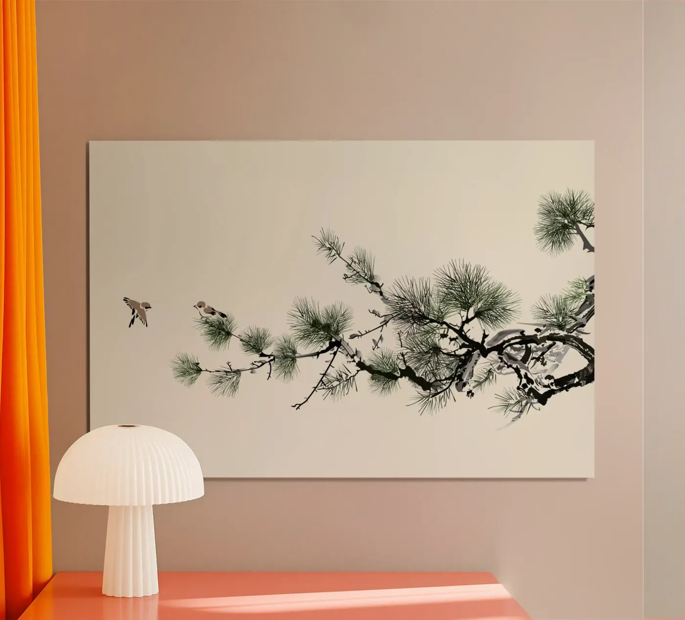 Birds and Pine poster da Flora & Fauna