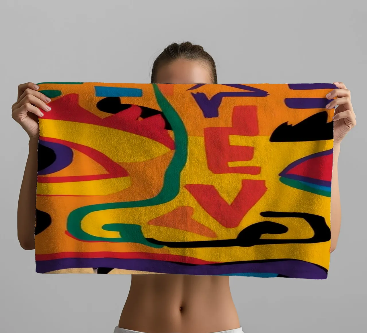 Vibrant Chaotic Expression towel by Muse Fragments