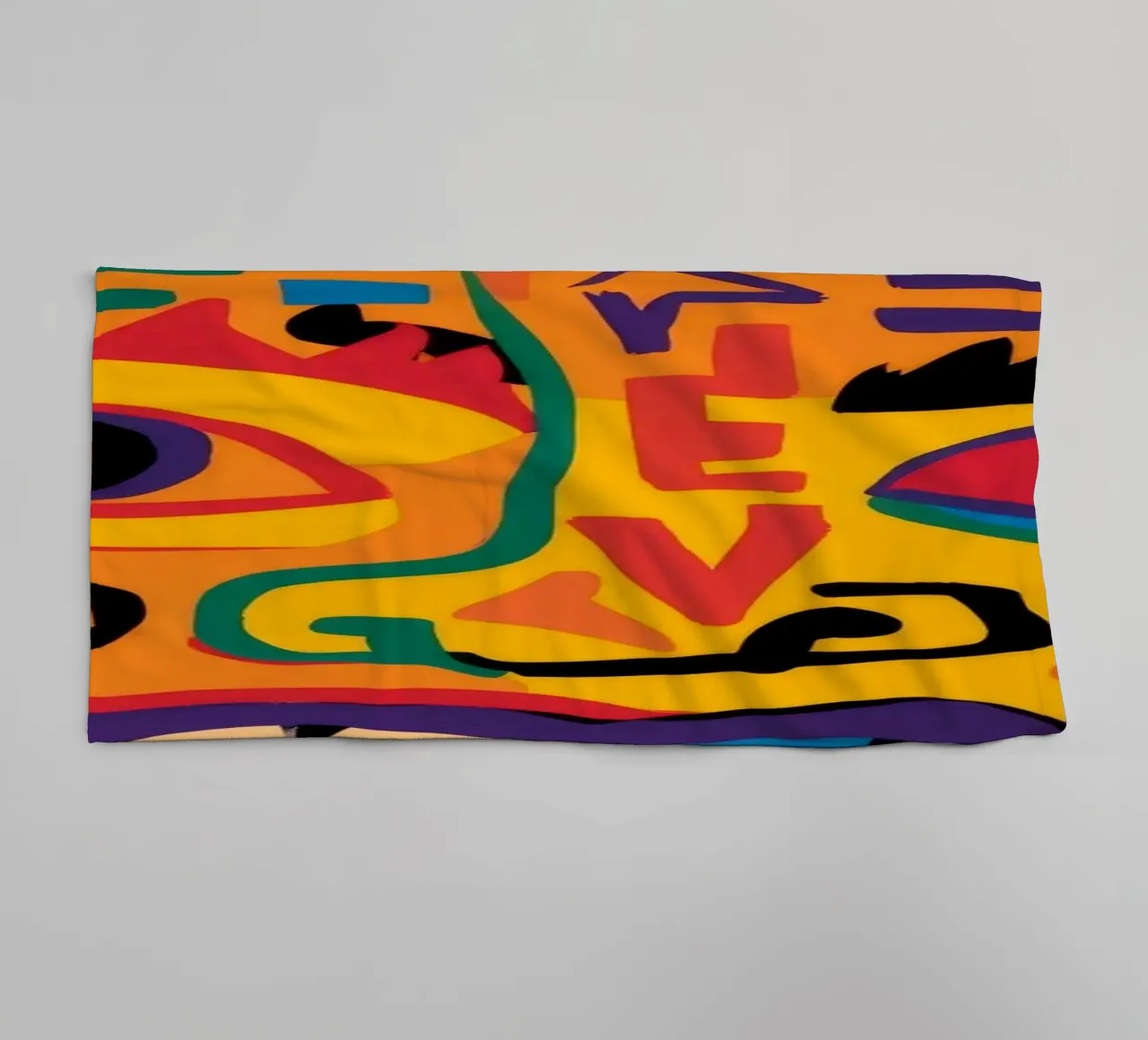 Vibrant Chaotic Expression towel by Muse Fragments