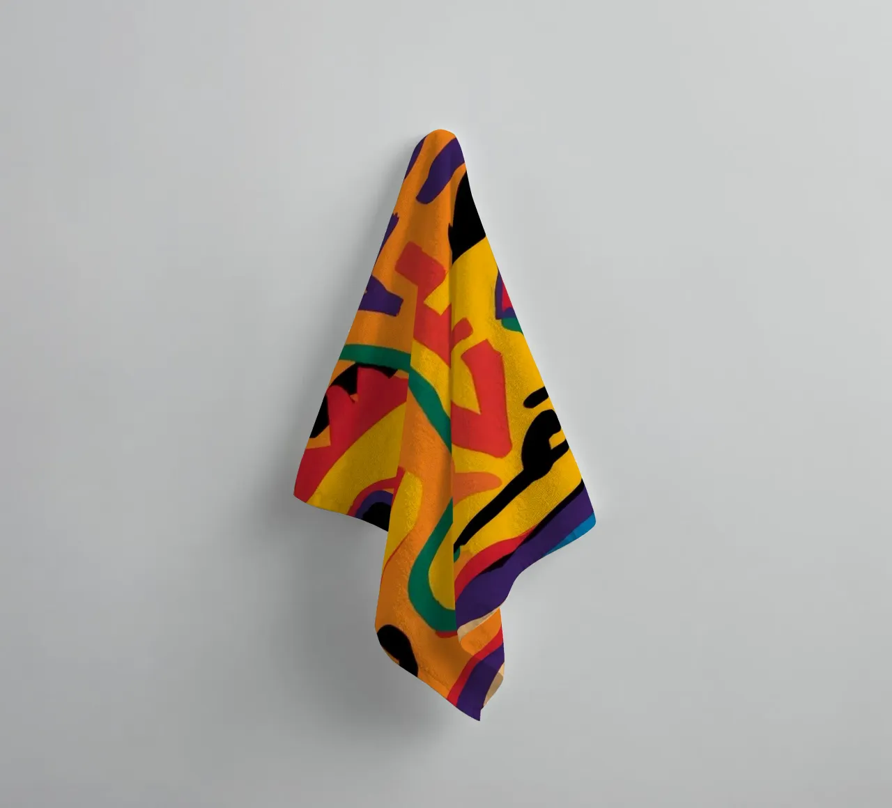 Vibrant Chaotic Expression towel by Muse Fragments