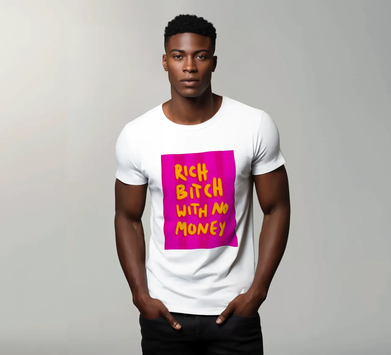 Rich, but no money t-shirt da Illustration Raissa Oltmanns