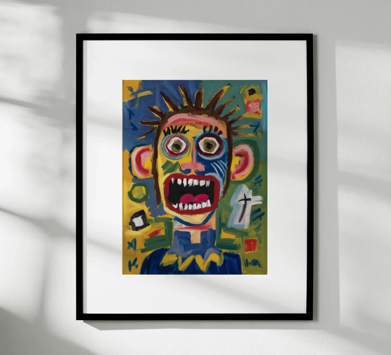 Ritratto di un paesaggio onirico surreale poster con telaio in legno da Muse Fragments