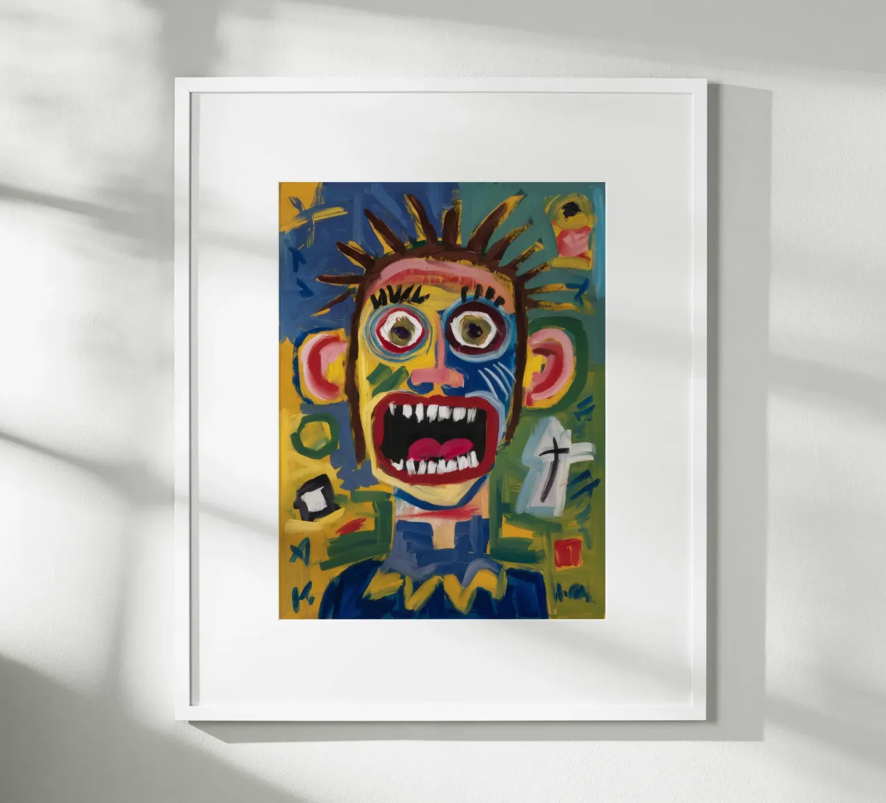 Ritratto di un paesaggio onirico surreale poster con telaio in legno da Muse Fragments