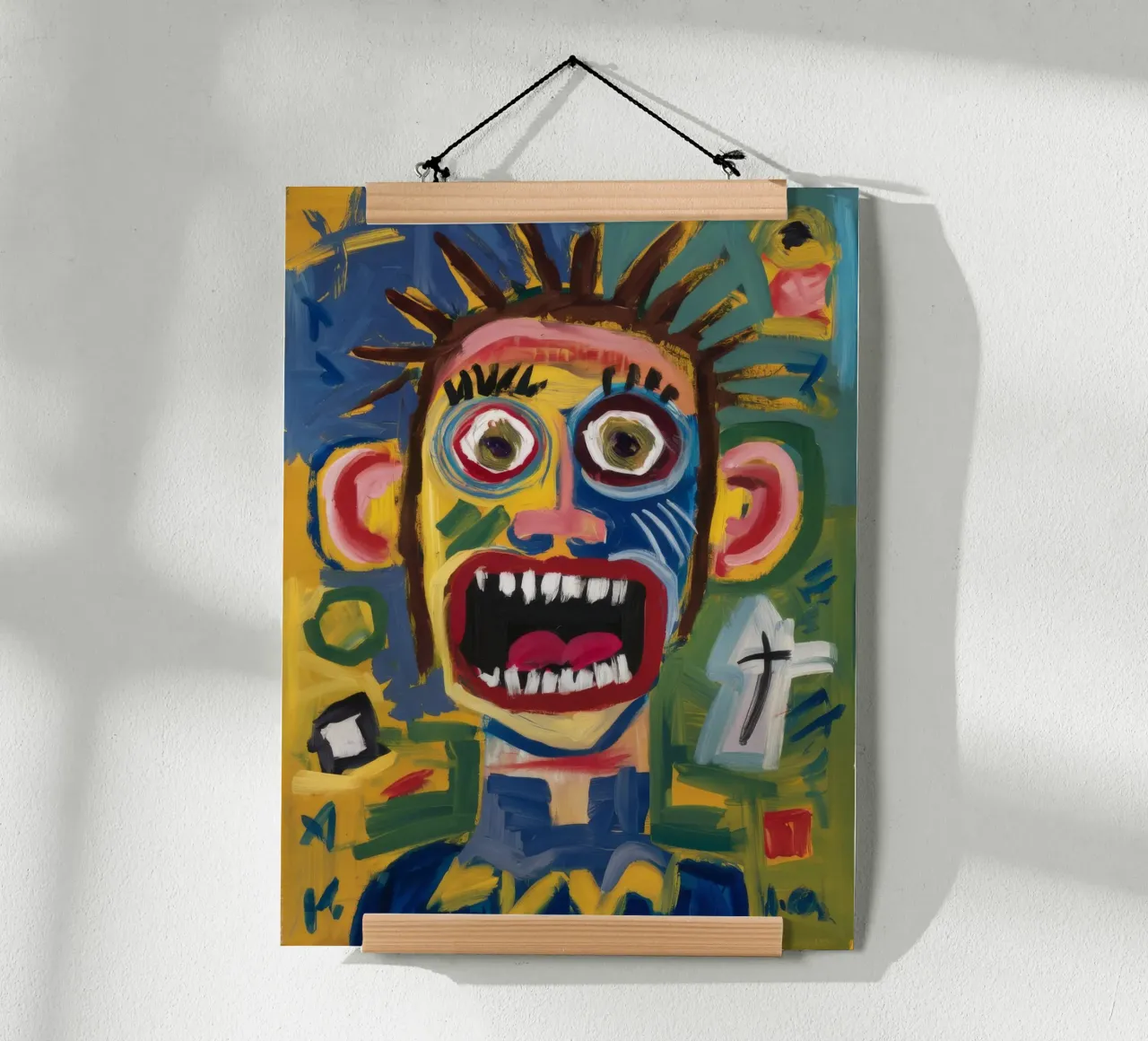 Ritratto di un paesaggio onirico surreale poster con telaio in legno da Muse Fragments