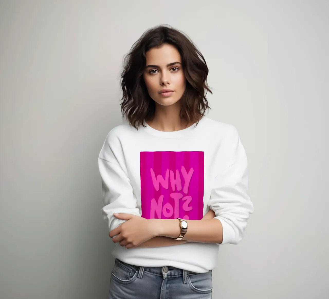 Why not? Sweatshirt von Illustration Raissa Oltmanns