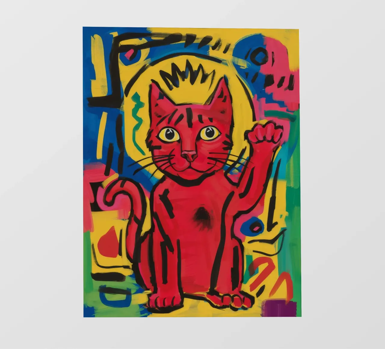 Gatto rosso regale telo in pvc da Muse Fragments