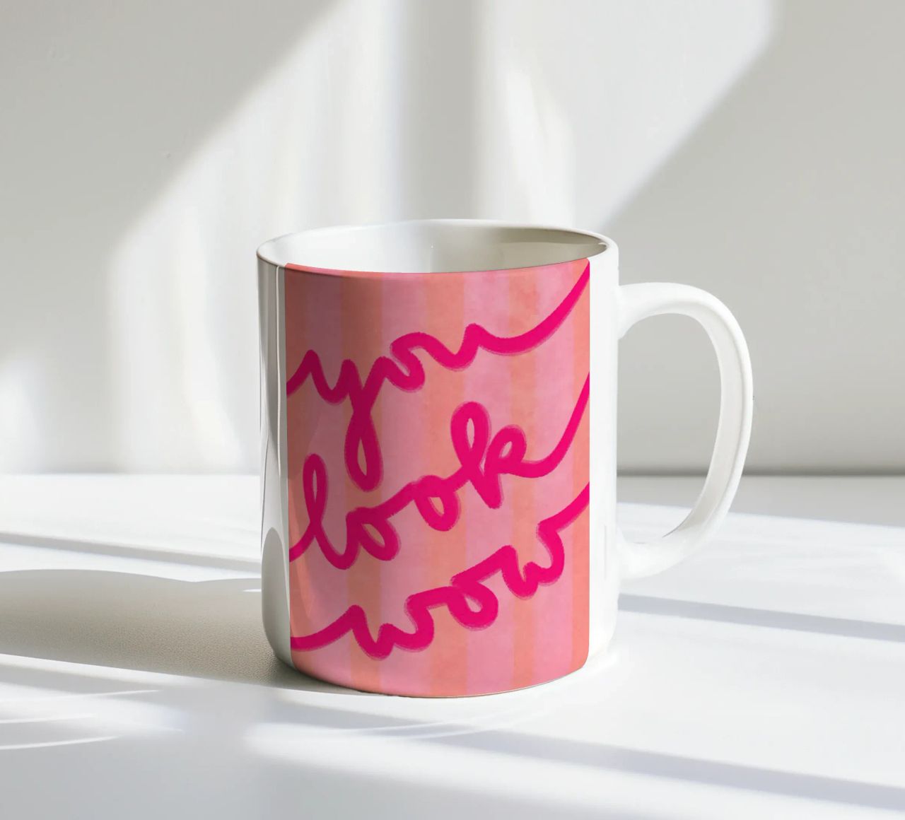 you look wow tazza in ceramica da Illustration Raissa Oltmanns
