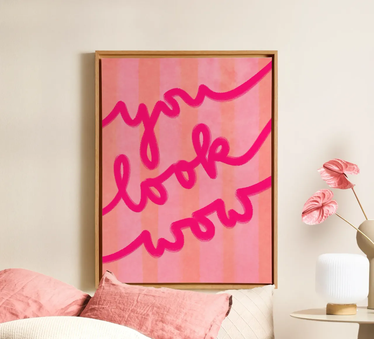you look wow tela con Cornice a cassetta da Illustration Raissa Oltmanns