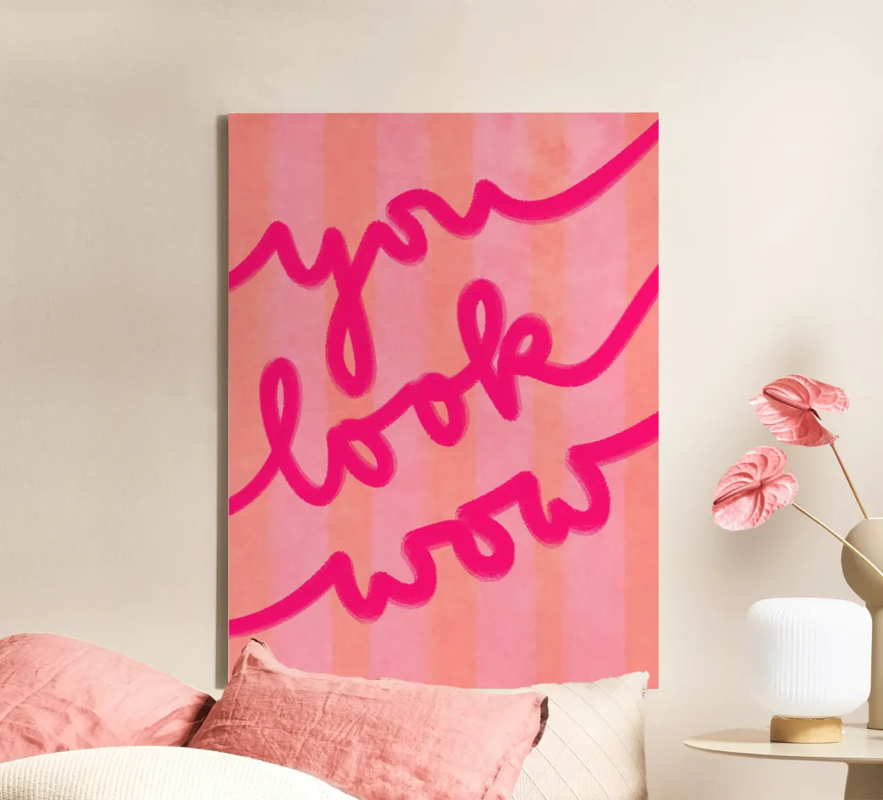 you look wow tela con Cornice a cassetta da Illustration Raissa Oltmanns