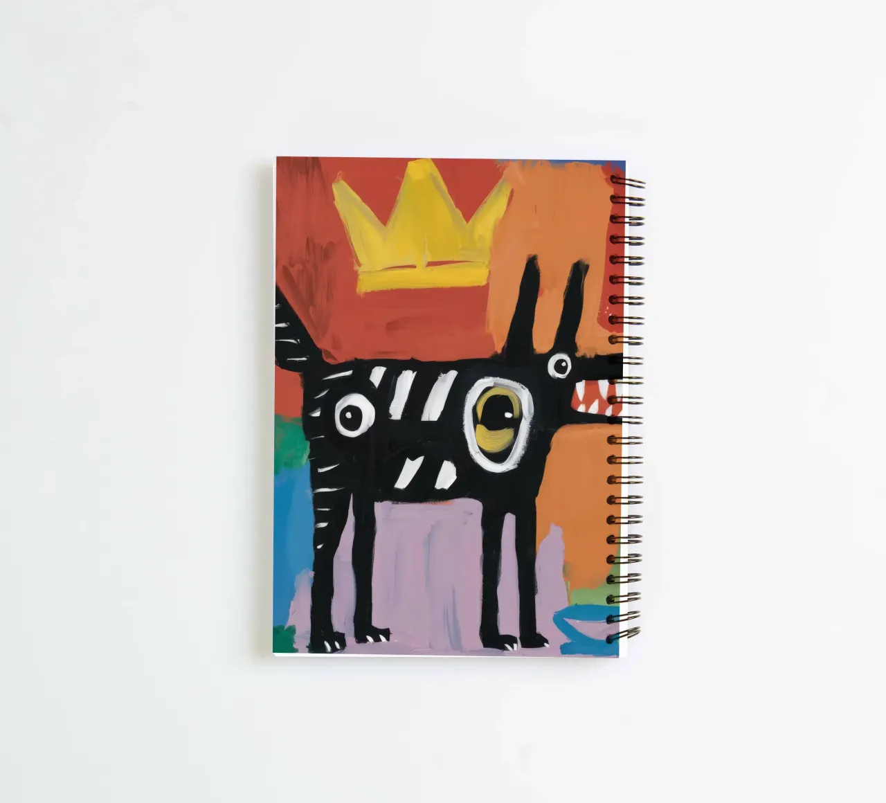 Striped Dog Royalty spiral notebook by Muse Fragments