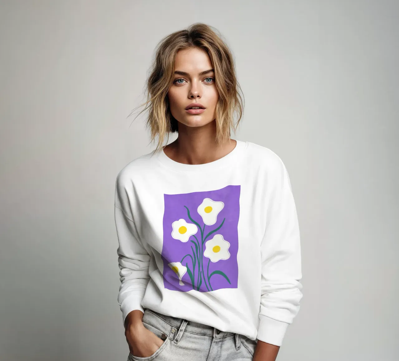 Uova fritte Fiori felpa da Illustration Raissa Oltmanns