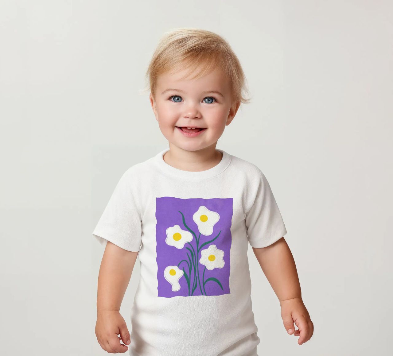 Spiegeleier Blumen Baby T-Shirt von Illustration Raissa Oltmanns