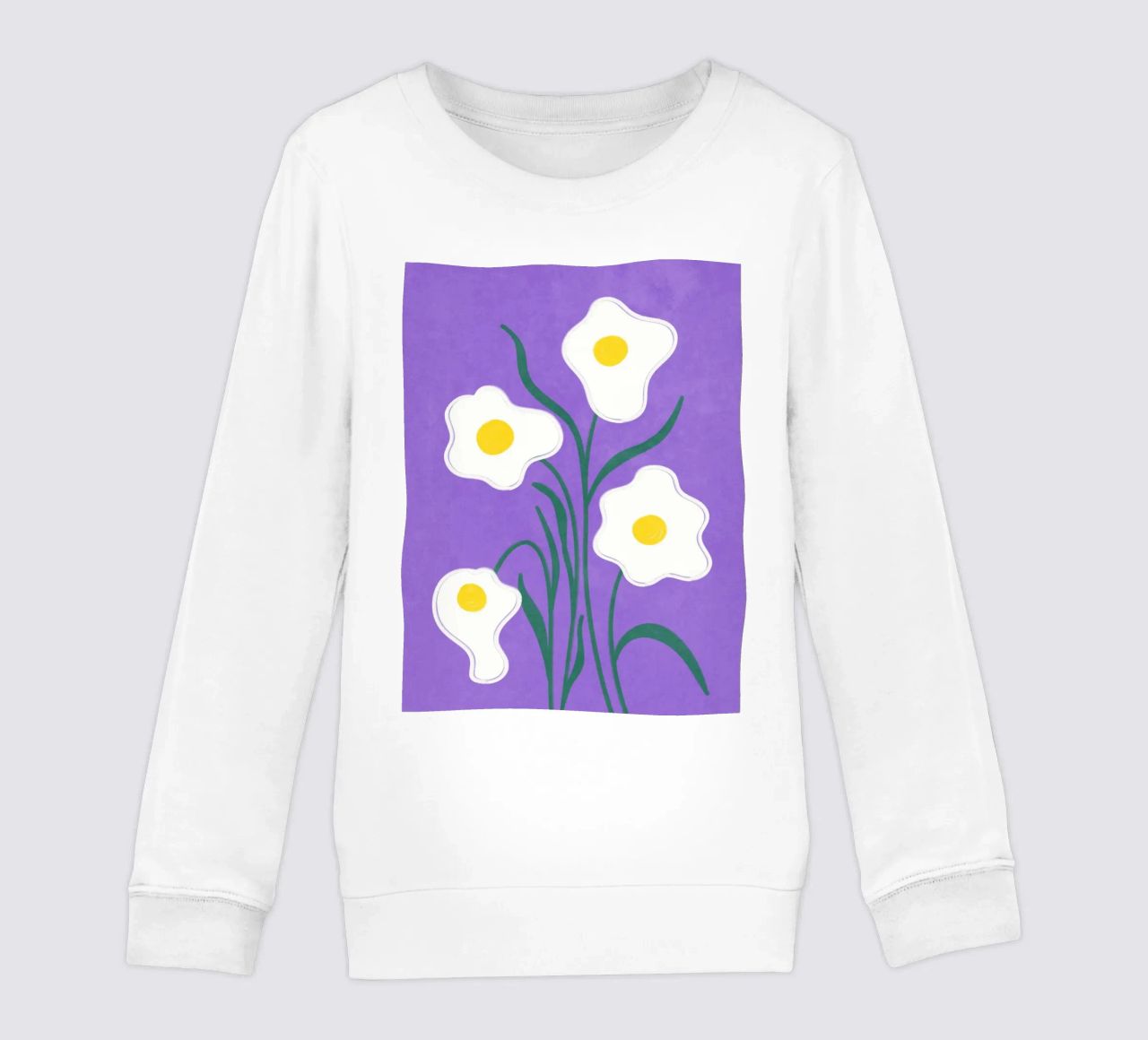 Spiegeleier Blumen Kinder Sweatshirt von Illustration Raissa Oltmanns