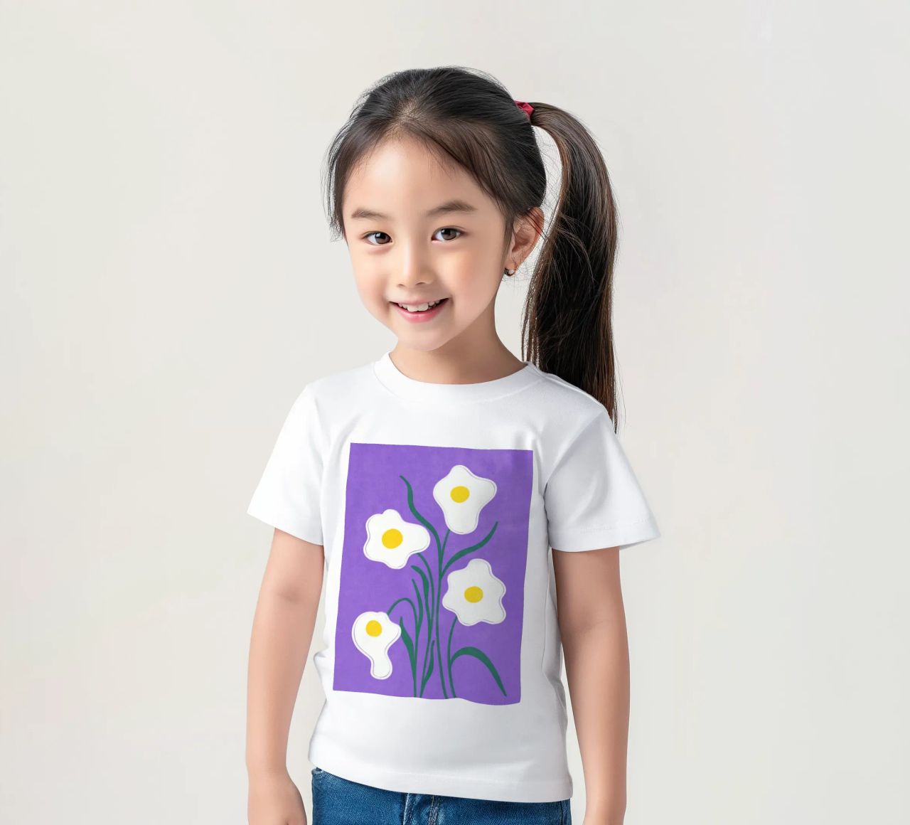 Spiegeleier Blumen Kinder T-Shirt von Illustration Raissa Oltmanns
