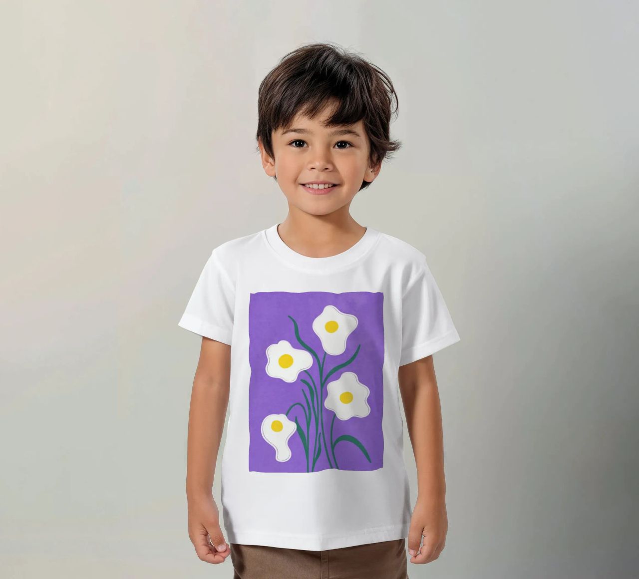 Spiegeleier Blumen Kinder T-Shirt von Illustration Raissa Oltmanns