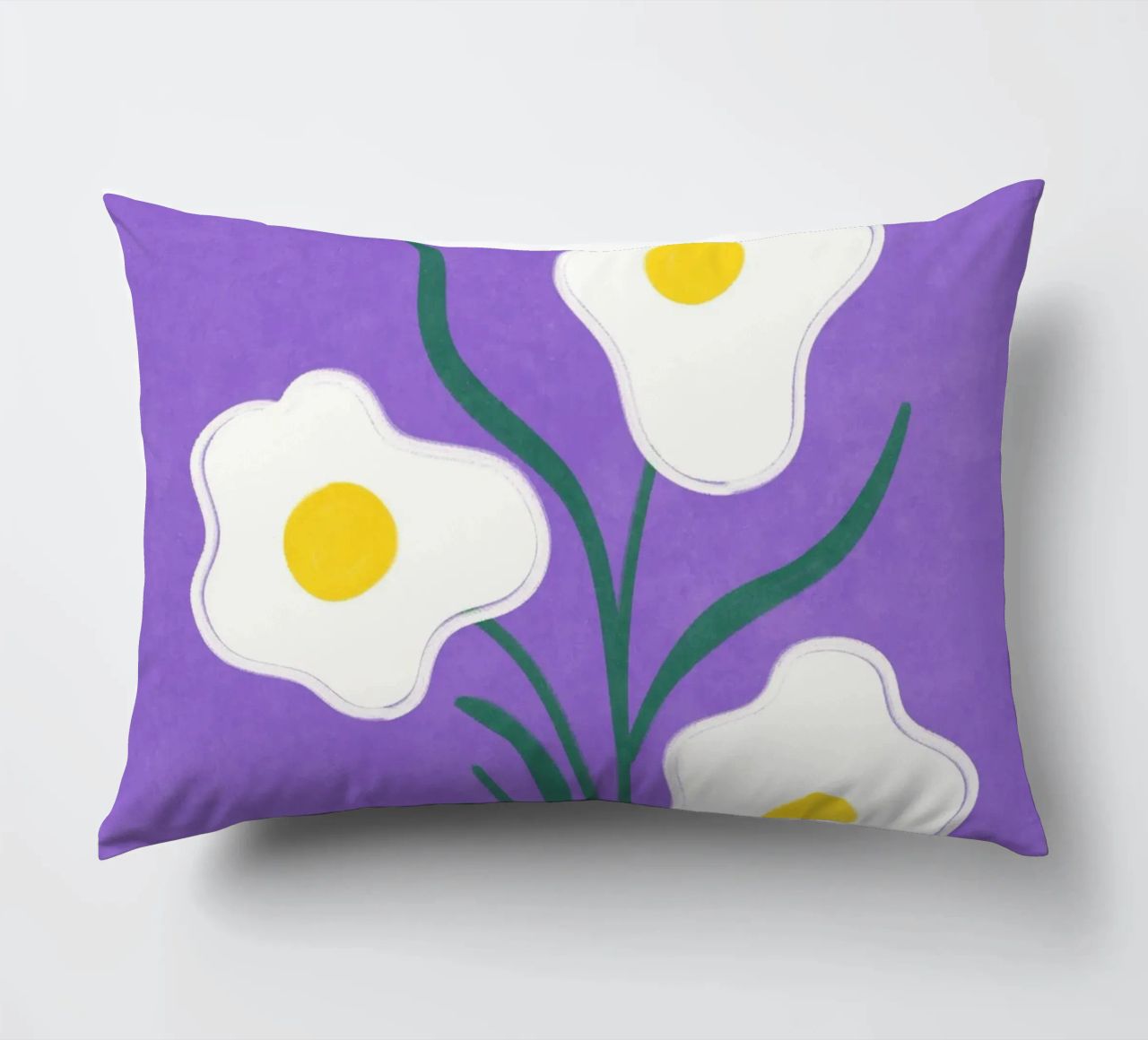 Spiegeleier Blumen Kissen von Illustration Raissa Oltmanns