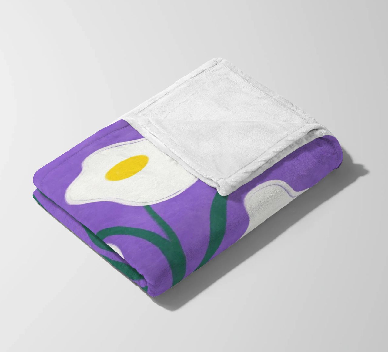 Spiegeleier Blumen Fleecedecke von Illustration Raissa Oltmanns