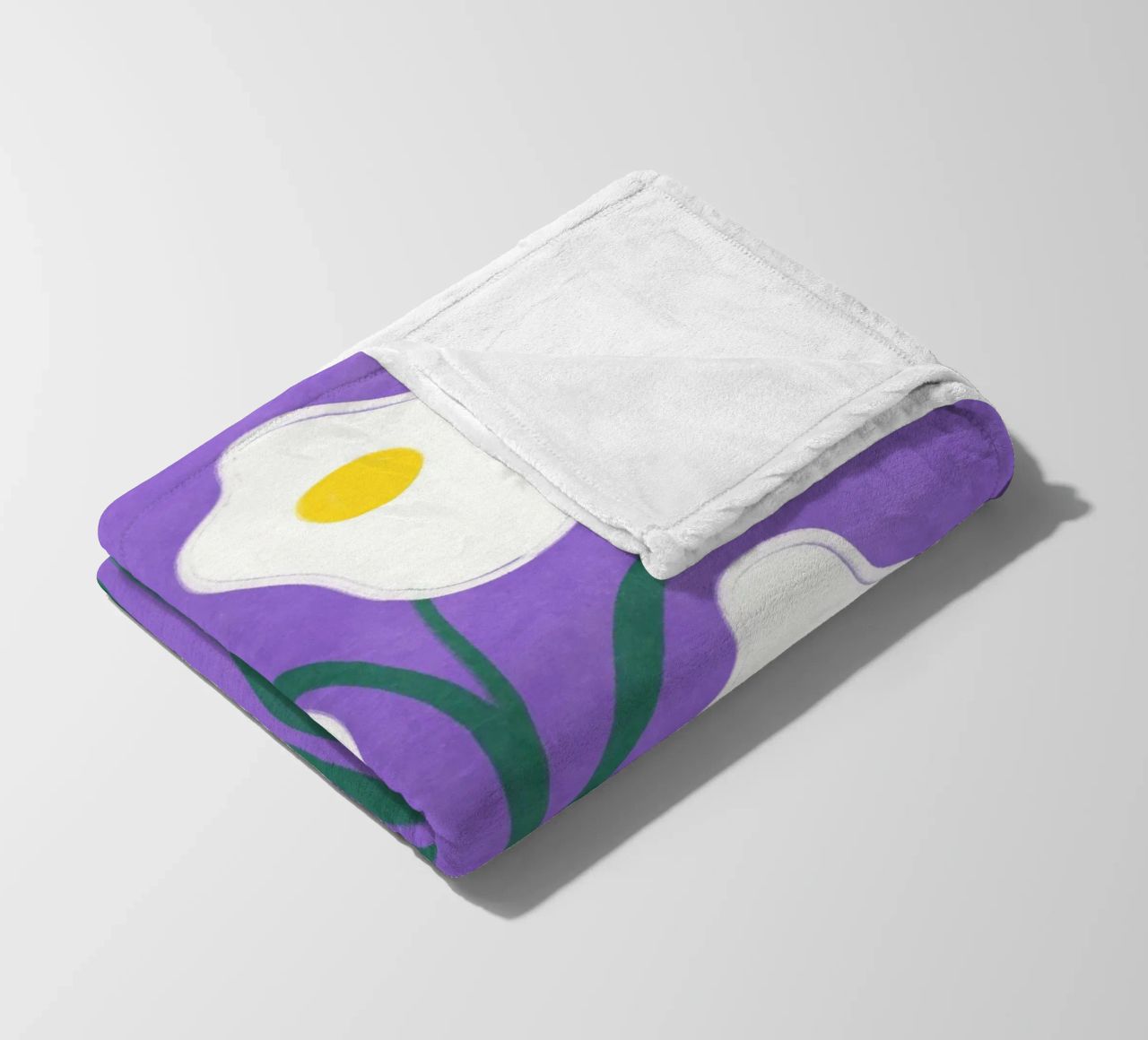 Spiegeleier Blumen Fleecedecke von Illustration Raissa Oltmanns