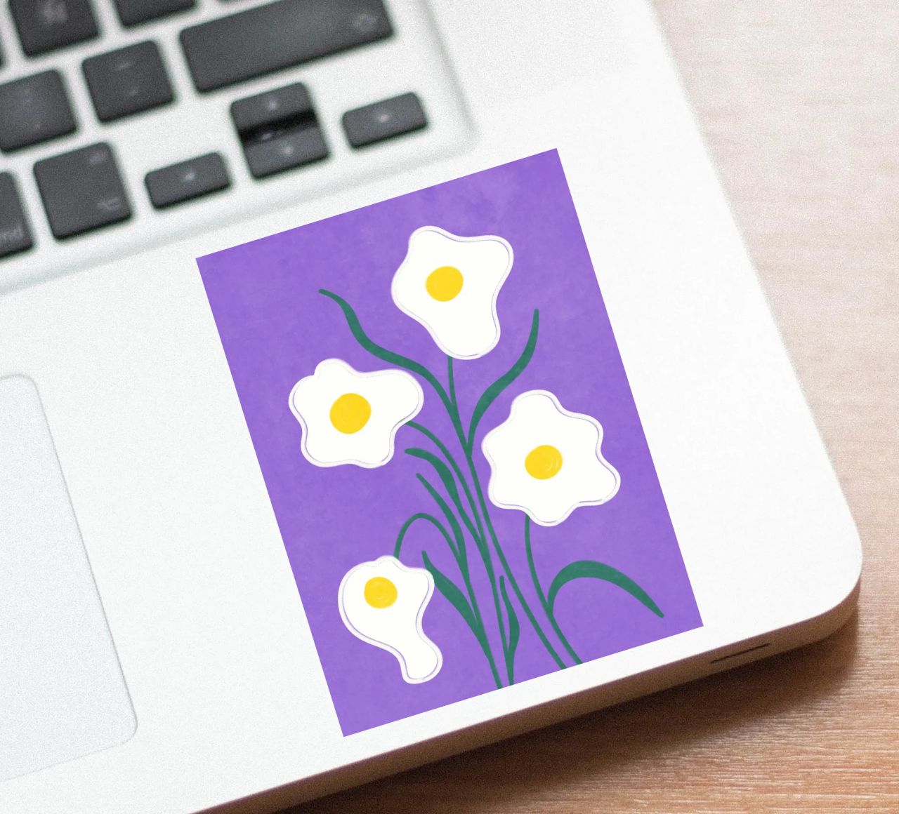Spiegeleier Blumen Sticker von Illustration Raissa Oltmanns