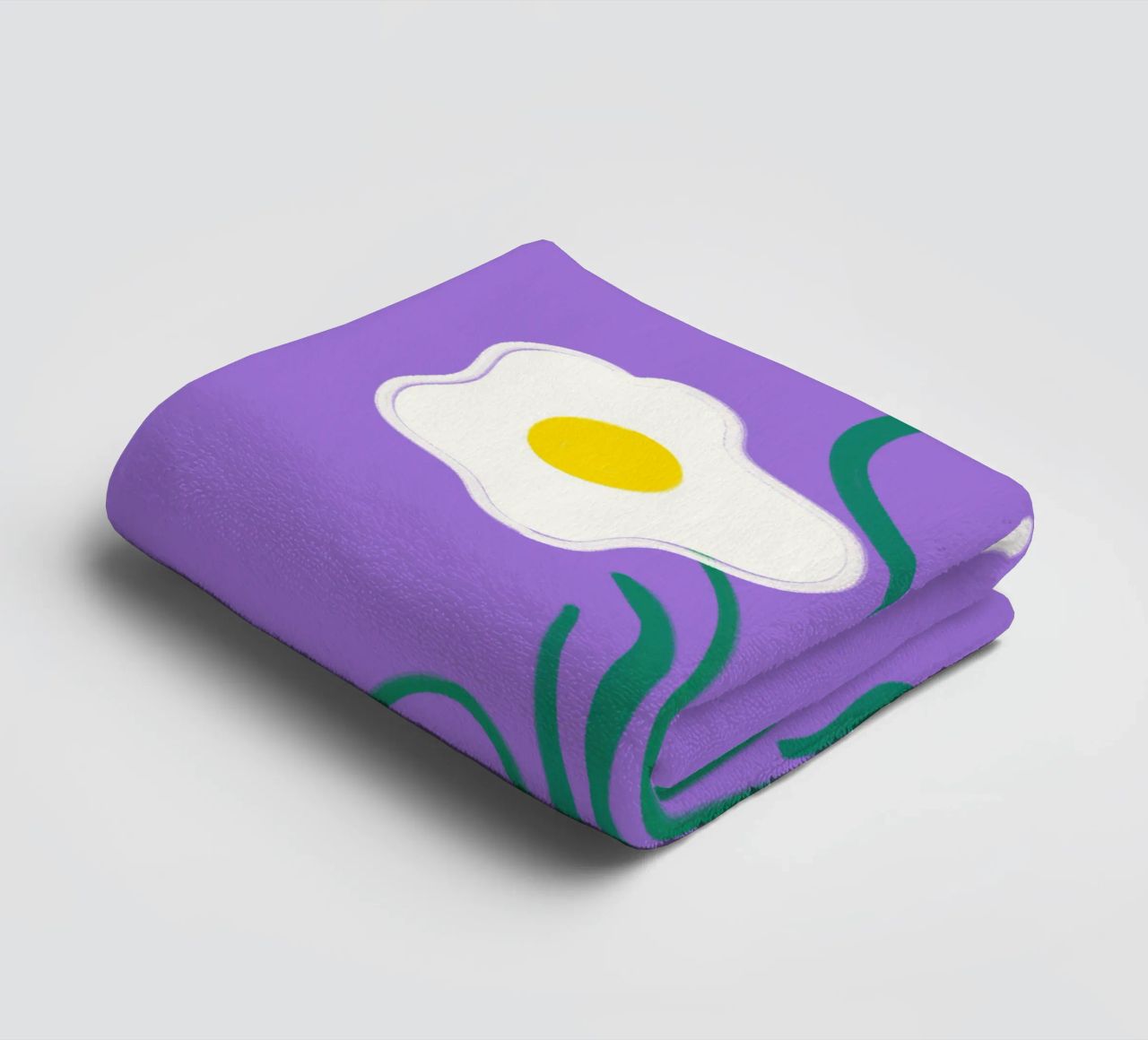 Spiegeleier Blumen Handtuch von Illustration Raissa Oltmanns