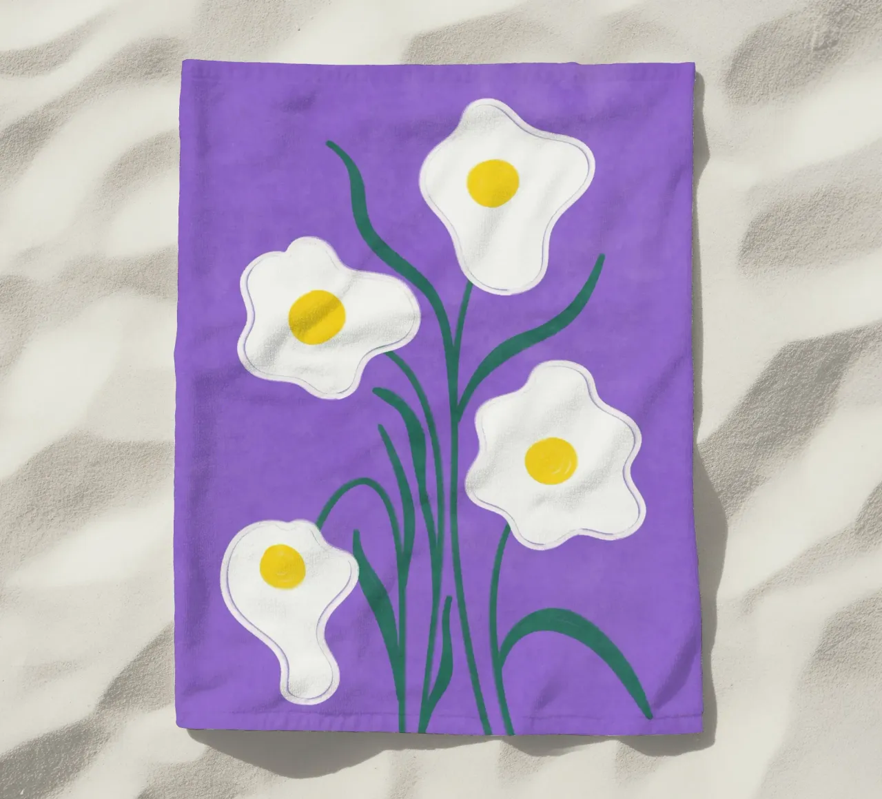 Uova fritte Fiori telo mare da Illustration Raissa Oltmanns