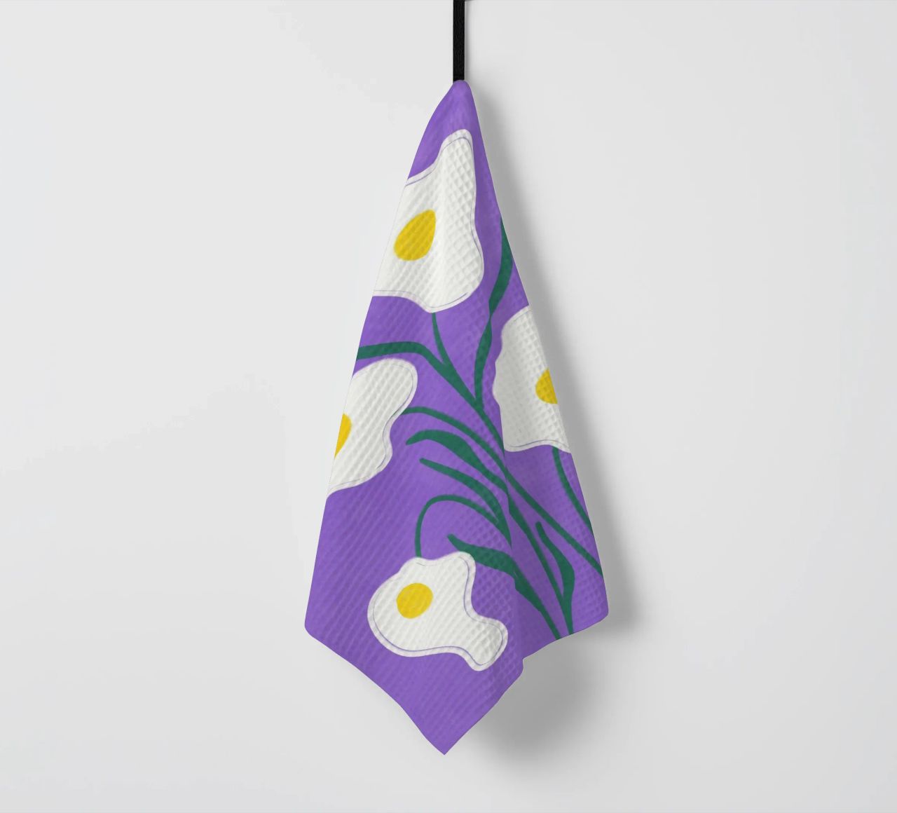 Spiegeleier Blumen Geschirrtuch von Illustration Raissa Oltmanns