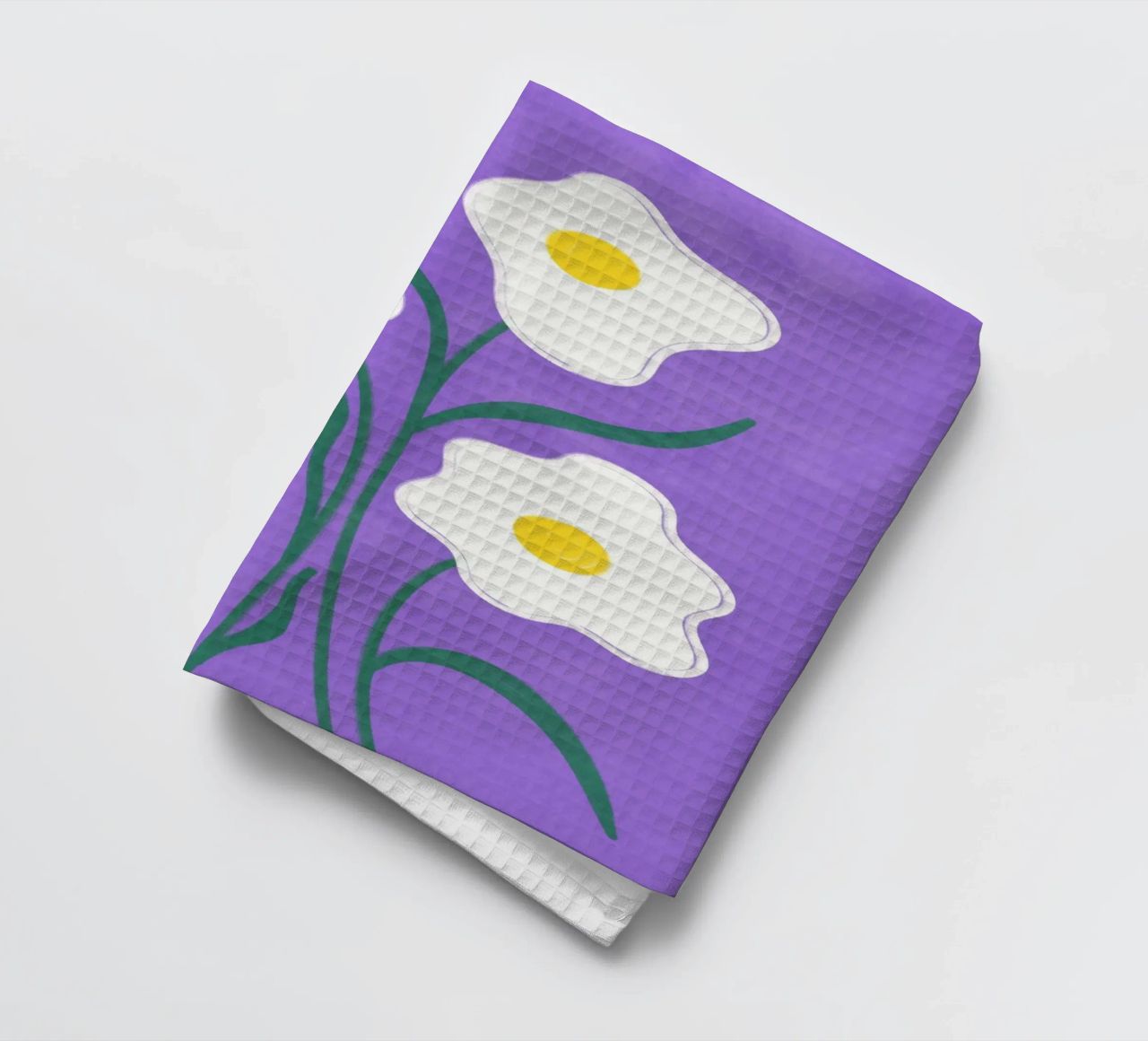 Spiegeleier Blumen Geschirrtuch von Illustration Raissa Oltmanns
