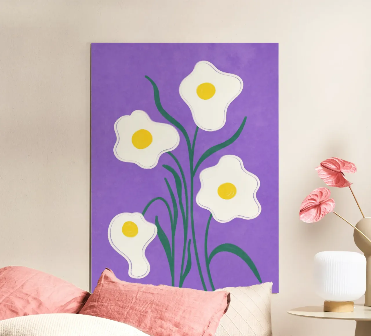 Uova fritte Fiori carta hahnemühle da Illustration Raissa Oltmanns
