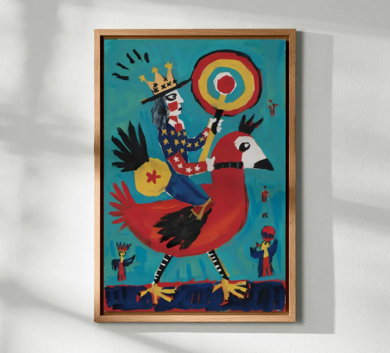 Vogelkoning parade canvas met Baklijst van Muse Fragments