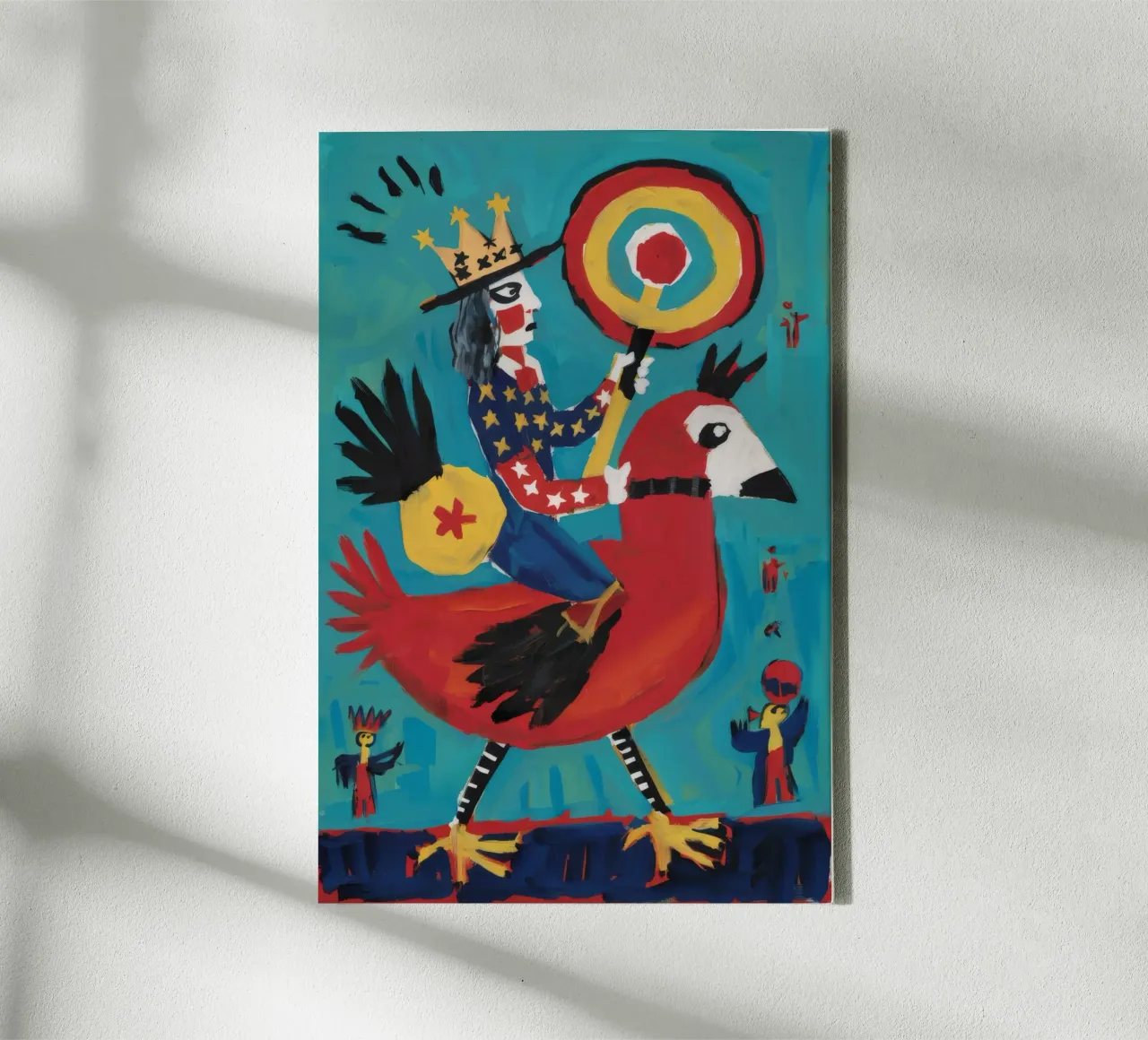 Vogelkoning parade canvas met Baklijst van Muse Fragments