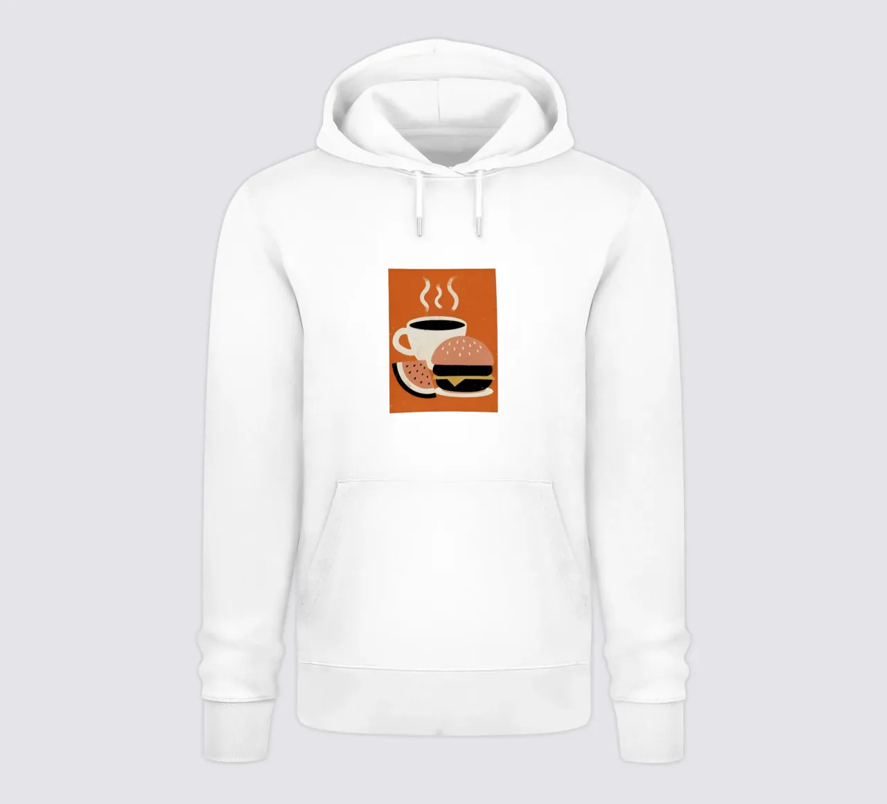 Burger e caffè Retro Pop felpa con cappuccio da THE LATEST SHOP
