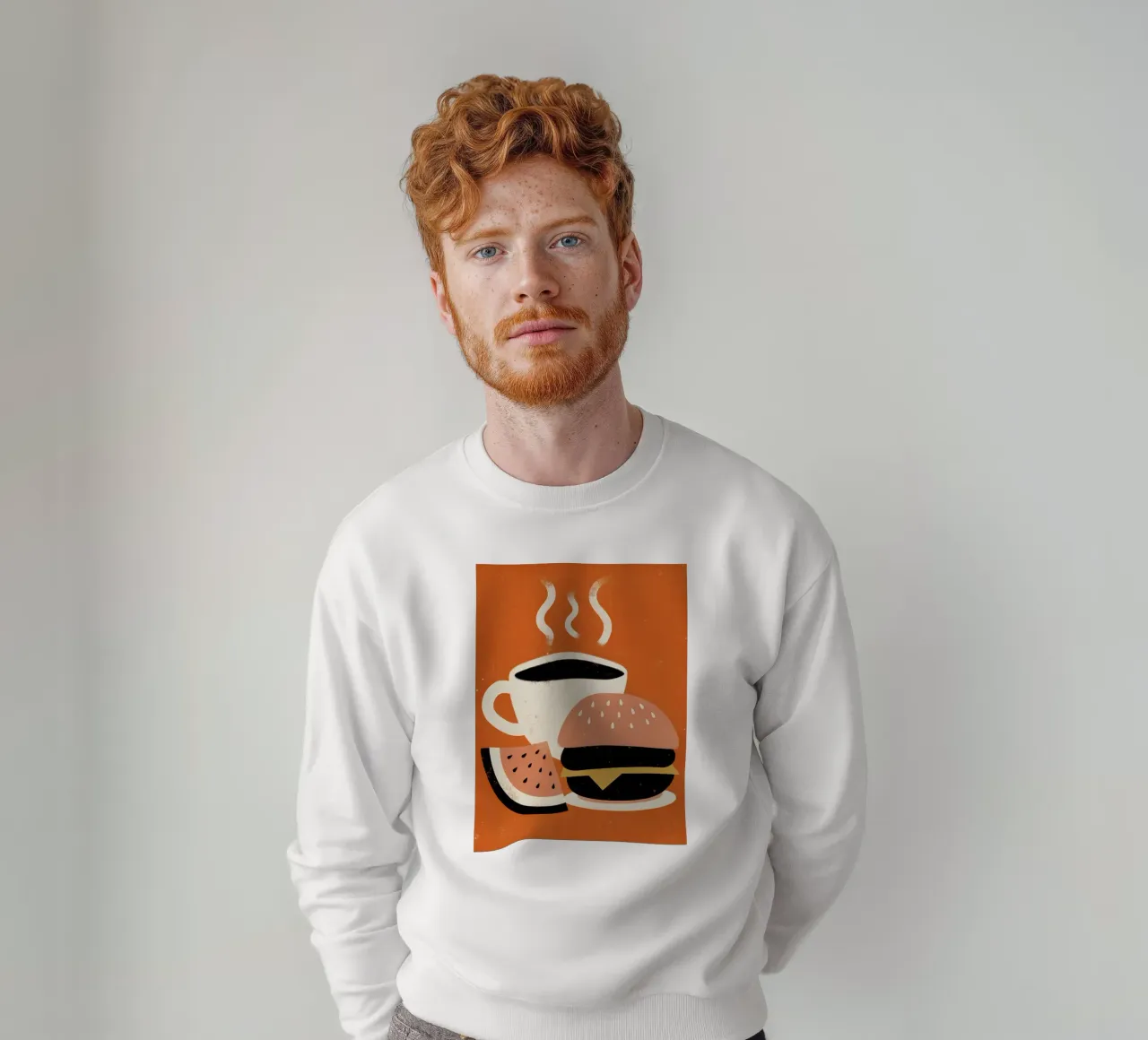 Burger e caffè Retro Pop felpa da THE LATEST SHOP