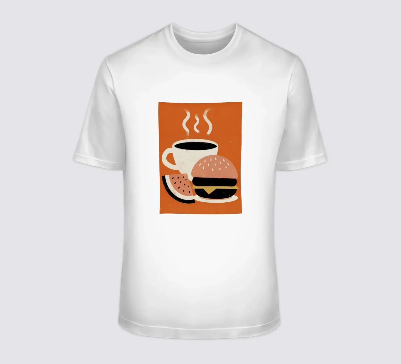 Burger e caffè Retro Pop t-shirt da THE LATEST SHOP