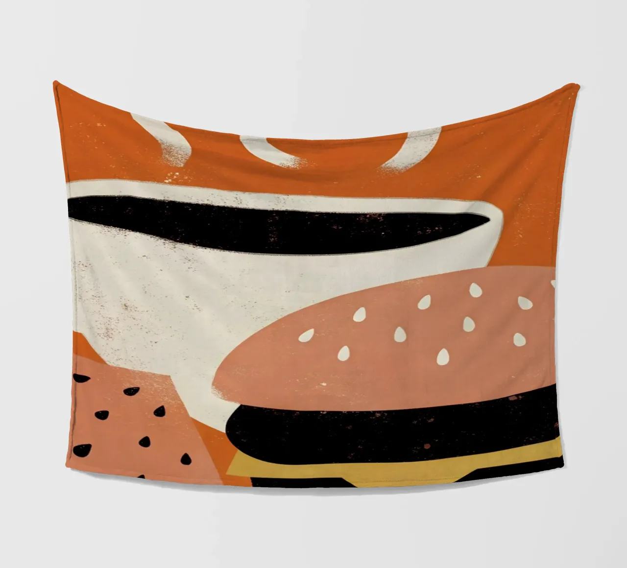 Burger e caffè Retro Pop coperta in pile da THE LATEST SHOP