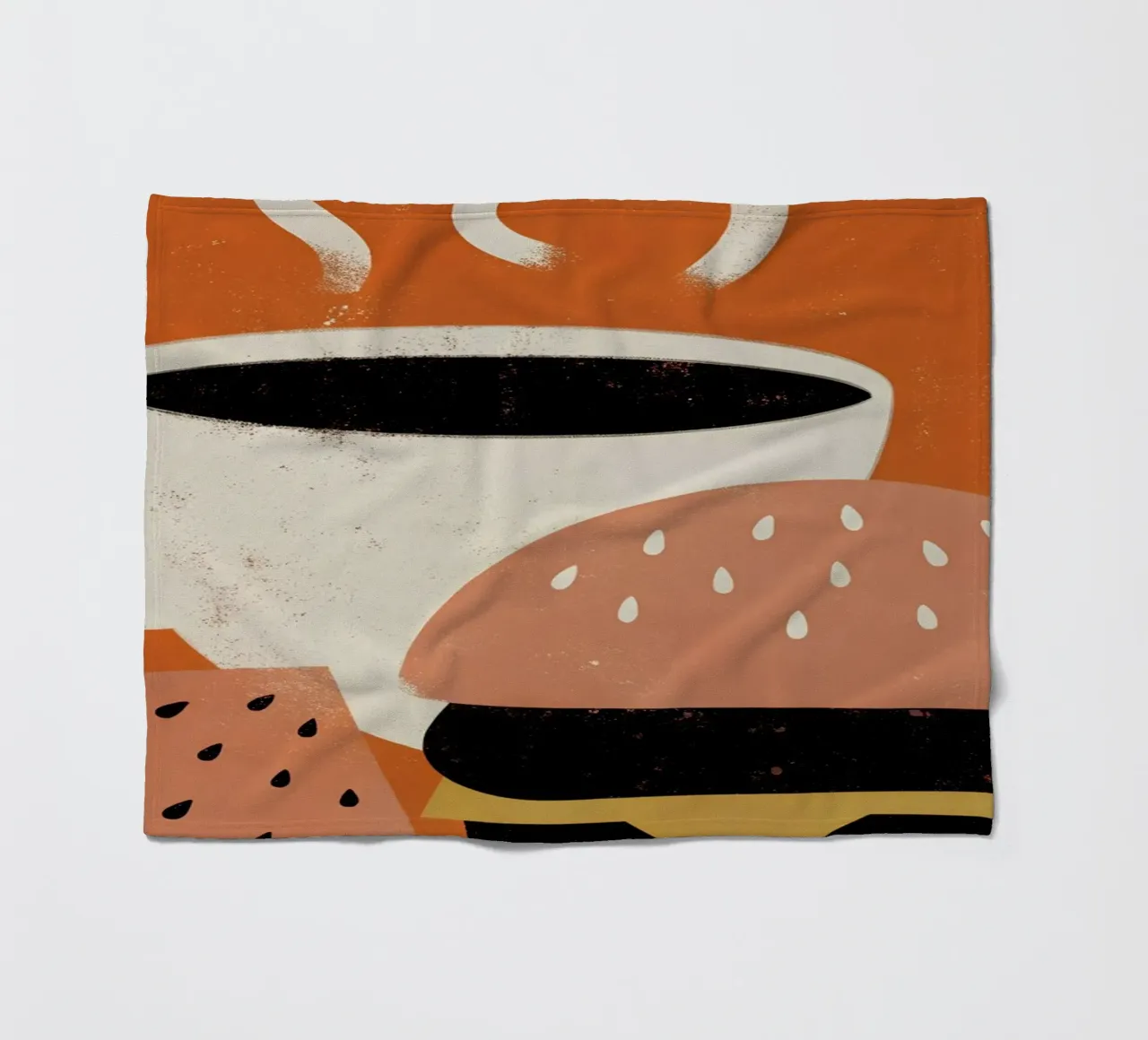 Burger e caffè Retro Pop coperta in pile da THE LATEST SHOP