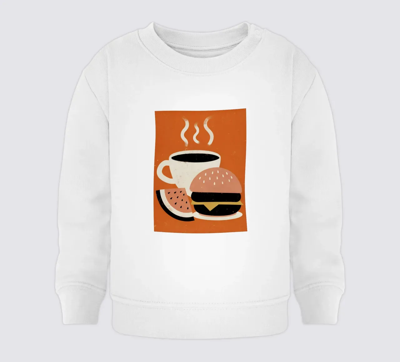 Burger e caffè Retro Pop felpa neonato da THE LATEST SHOP