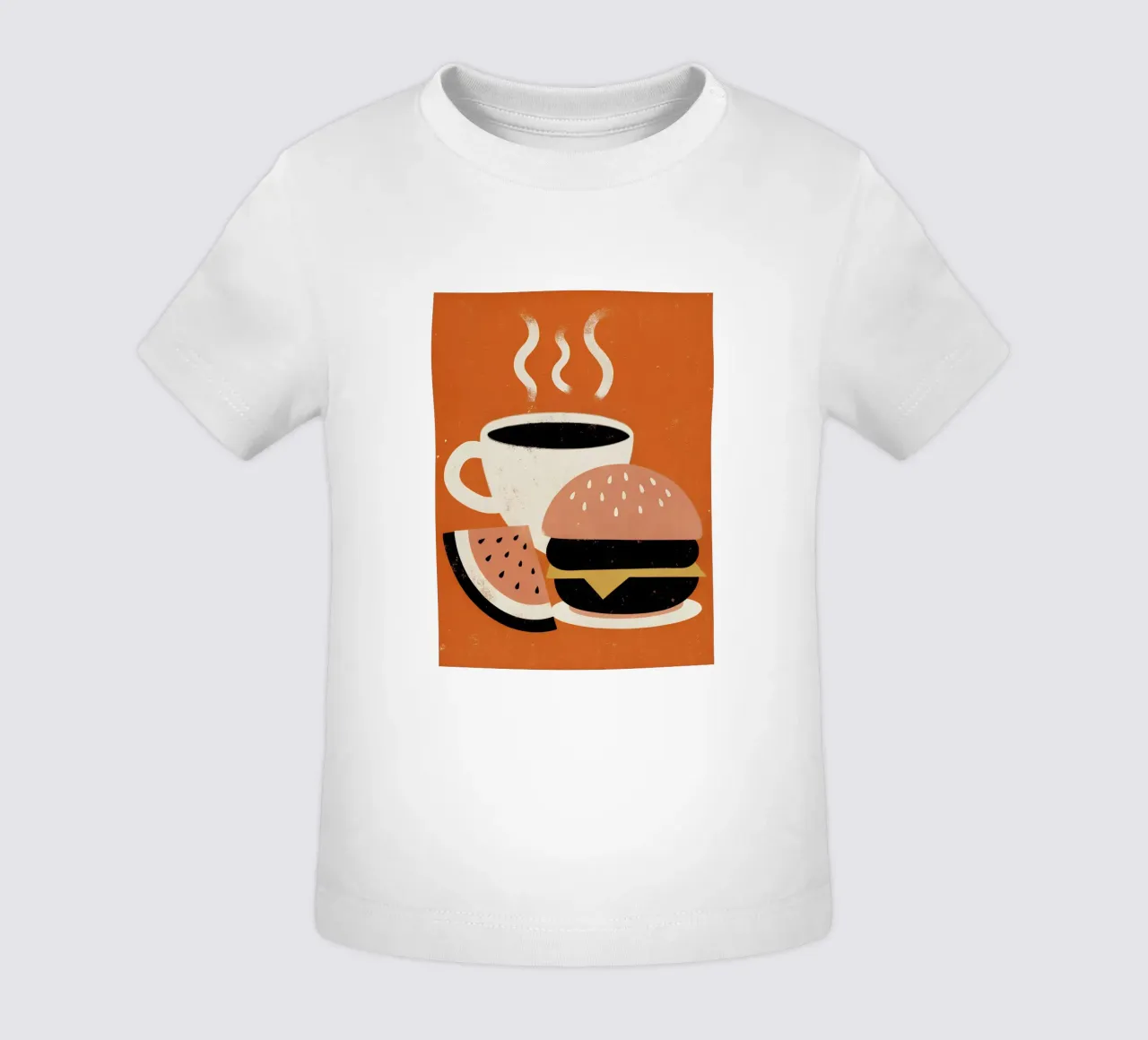 Burger e caffè Retro Pop maglietta neonato da THE LATEST SHOP